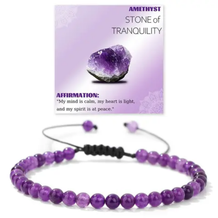 Bracelet Améthyste — Pierre de Stabilité