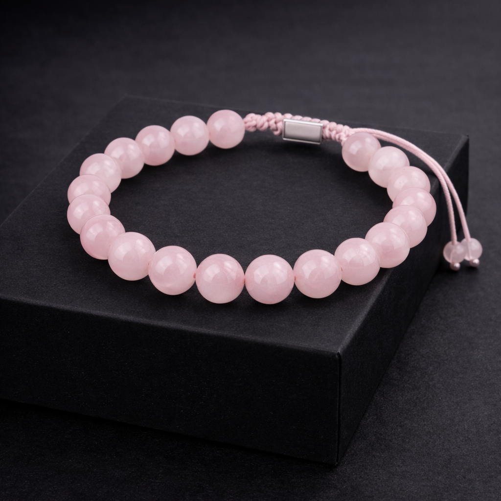 đ Bracelet QUARTZ ROSE â Amour & Douceur, Tendresse.
