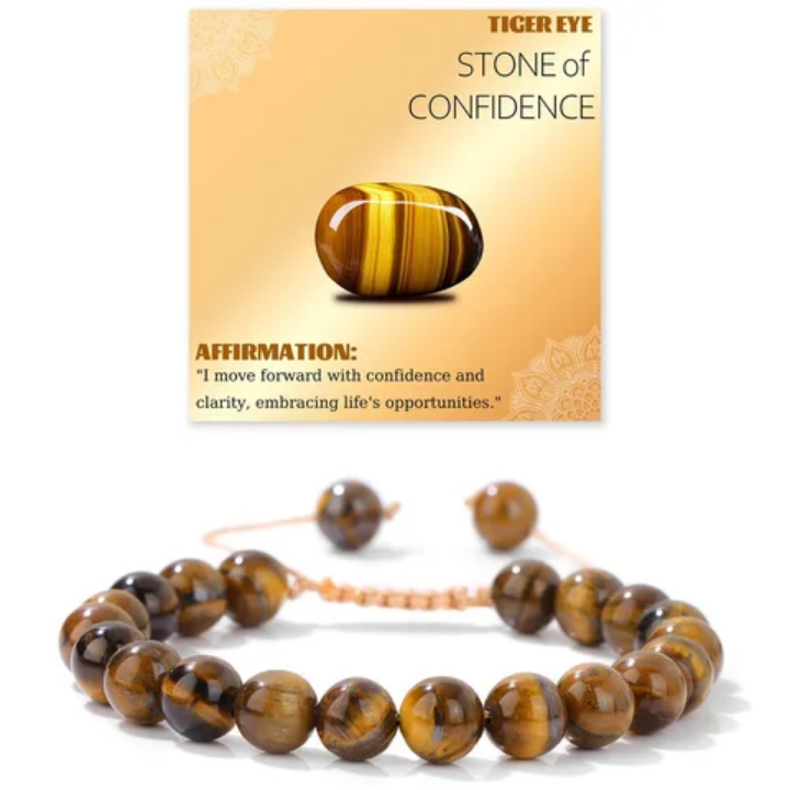 Bracelet oeil de Tigre 🐅_Pierre de la confiance en soi