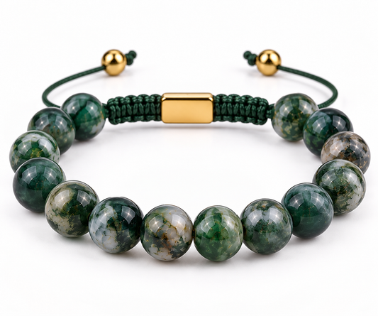 💎 Bracelet AGATE MOUSSE – Croissance & Évolution