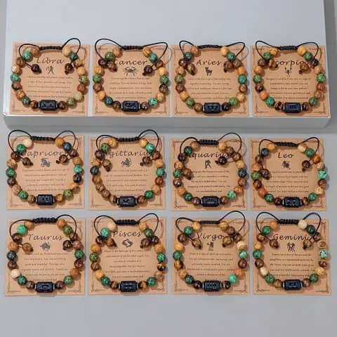 BRACELET EN PIERRE SIGNE ZODIAQUE