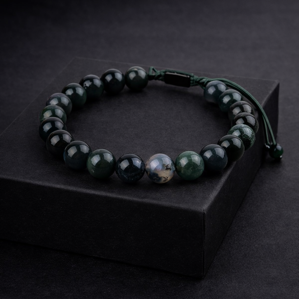 💎 Bracelet AGATE MOUSSE – Croissance & Évolution