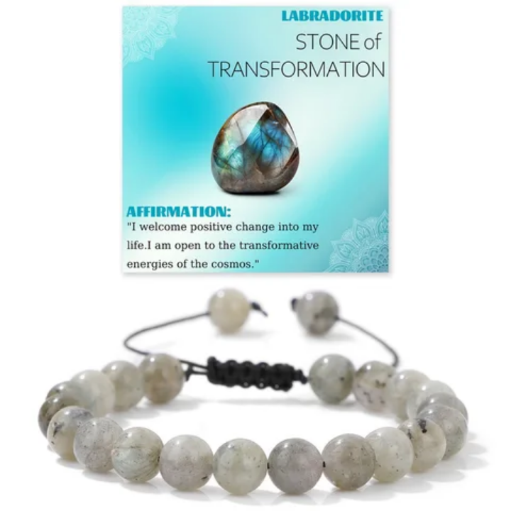 Bracelet LABRADORITE – Bouclier Énergétique & Protection