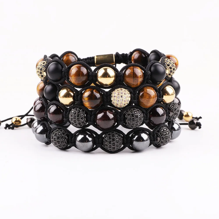 💎 Bracelet GRENAT & CZ – Passion & Énergie
