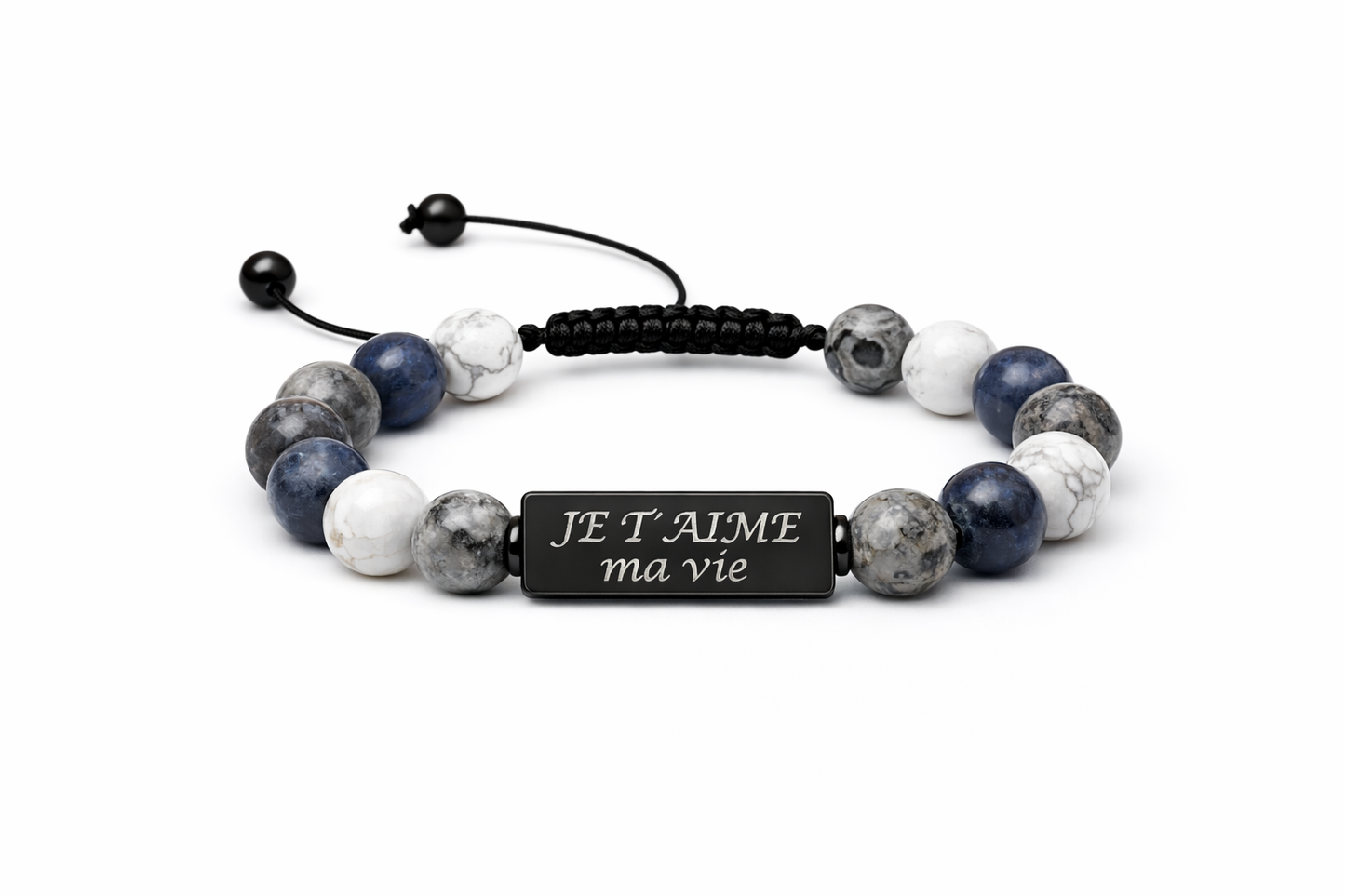 💎HOWLITE + SODALITE + JASPE GRIS. Calme+ Sérénité.( À personnaliser)